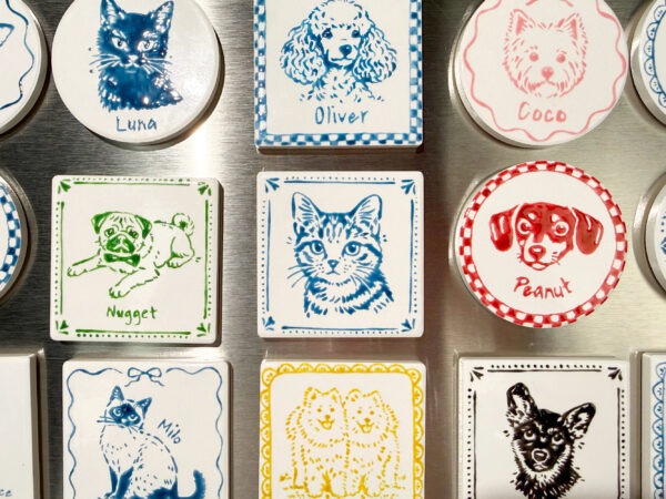Custom Pet Portrait Ceramic Magnet