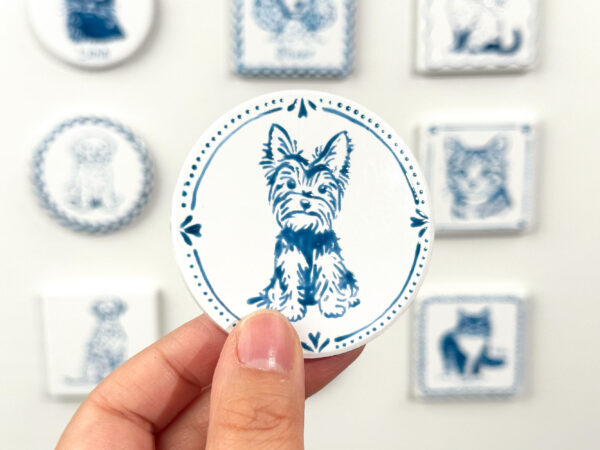 Custom Pet Portrait Ceramic Magnet