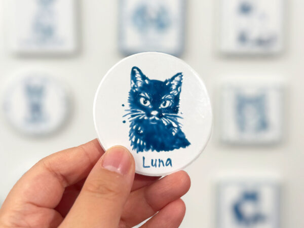 Custom Pet Portrait Ceramic Magnet