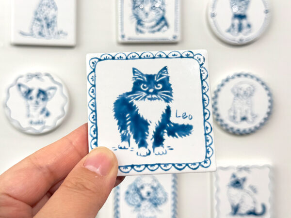Custom Pet Portrait Ceramic Magnet