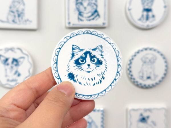 Custom Pet Portrait Ceramic Magnet