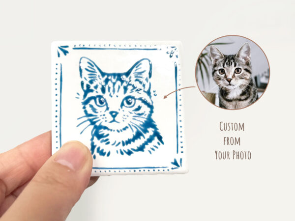 Custom Pet Portrait Ceramic Magnet