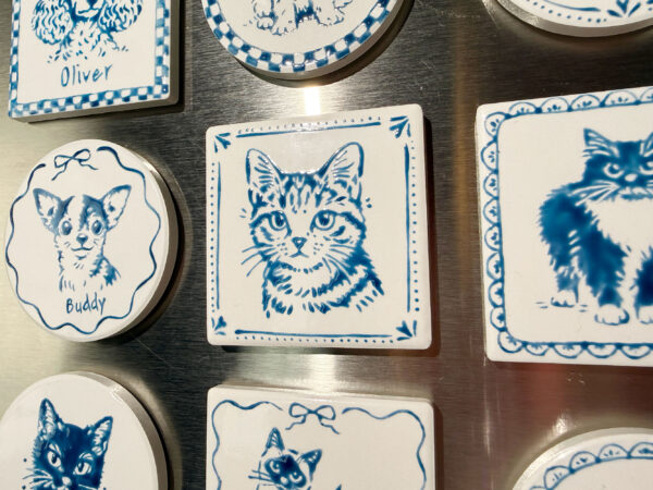 Custom Pet Portrait Ceramic Magnet
