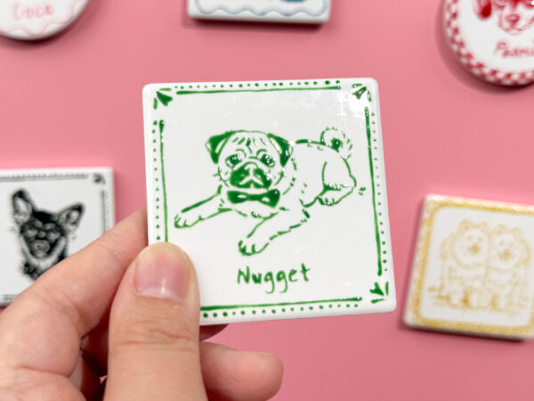 Custom Pet Portrait Ceramic Magnet