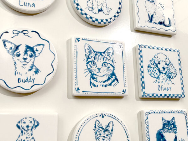 Custom Pet Portrait Ceramic Magnet