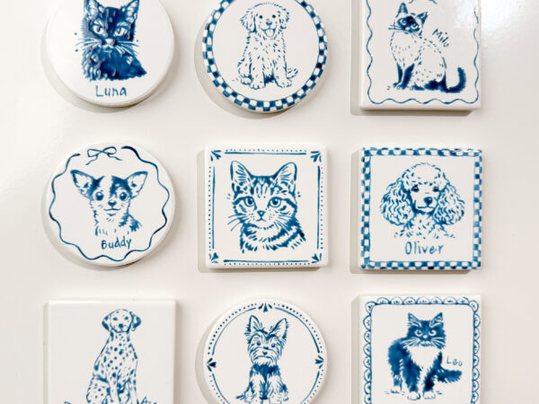 Custom Pet Portrait Ceramic Magnet