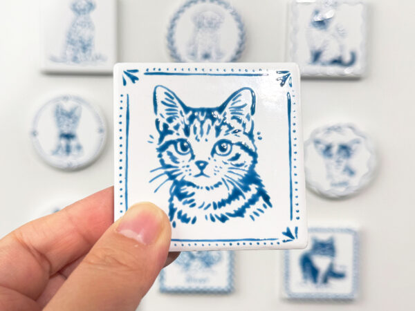 Custom Pet Portrait Ceramic Magnet