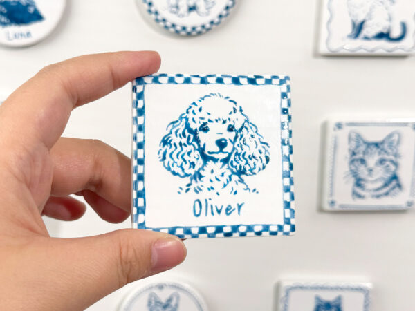 Custom Pet Portrait Ceramic Magnet