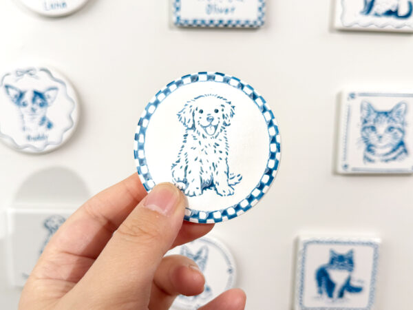 Custom Pet Portrait Ceramic Magnet