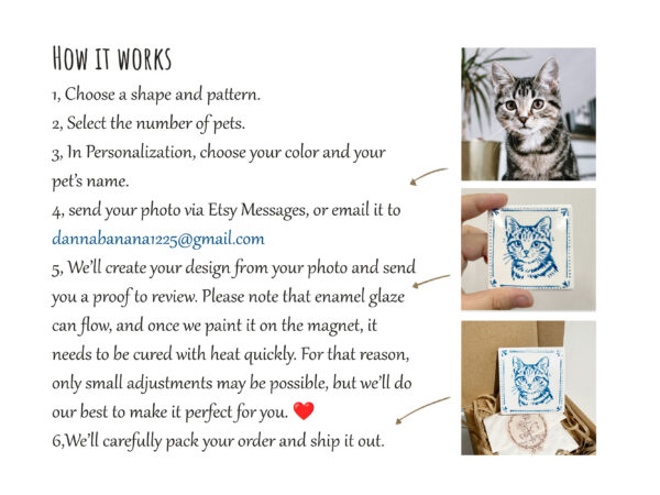 Custom Pet Portrait Ceramic Magnet