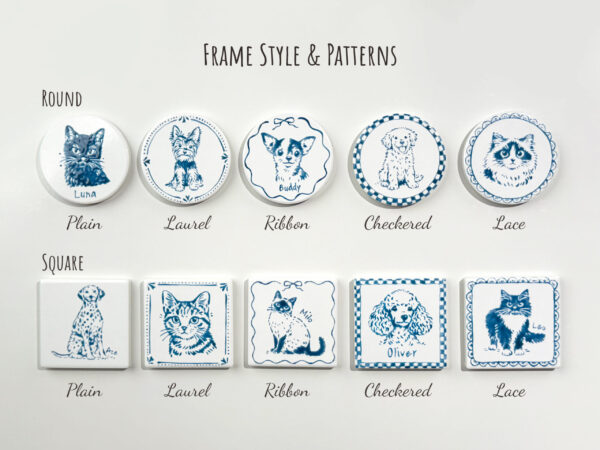 Custom Pet Portrait Ceramic Magnet